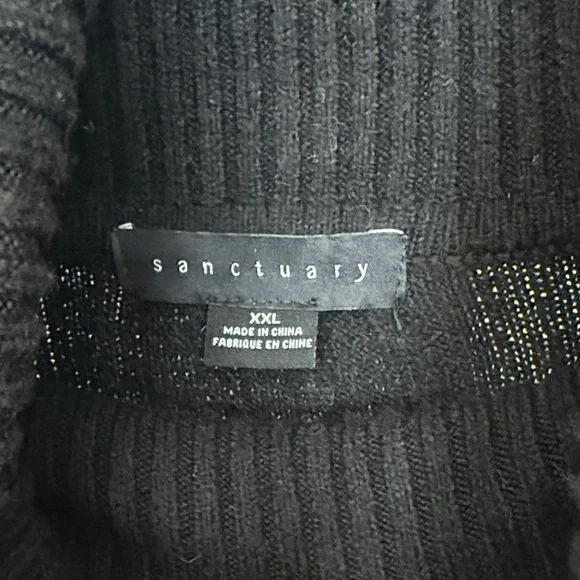 Sanctuary Black Turtleneck Sweater Dress - Picture 2 of 3